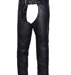 Unik International 'Unik' Unisex Cowhide Premium Jean Pocket Chap - Black