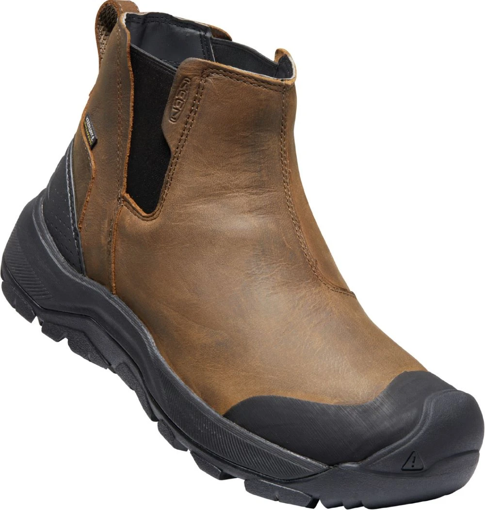 'Keen Outdoor' Men's Revel IV Chelsea Insulated WP Boot - Canteen / Black - Image 6