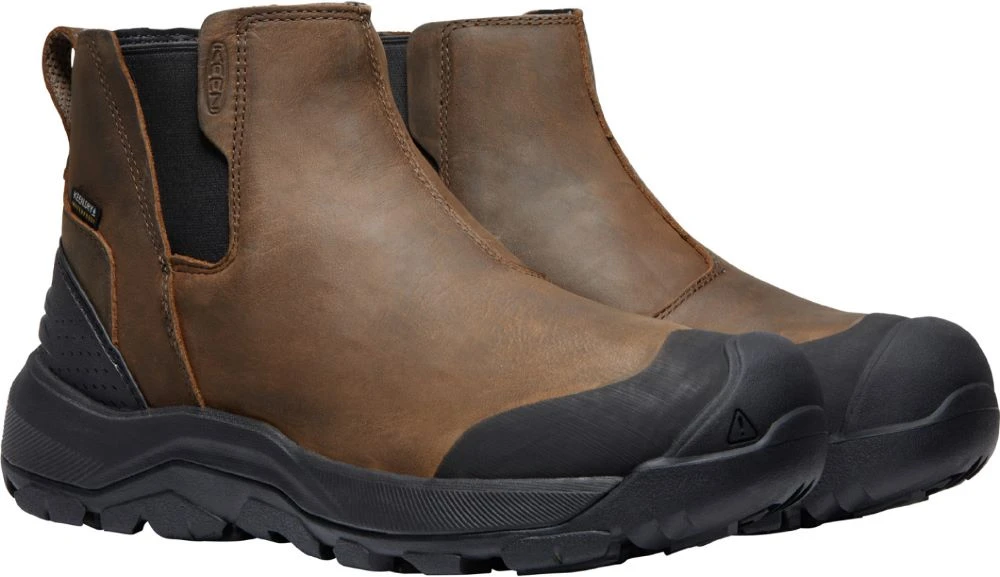 'Keen Outdoor' Men's Revel IV Chelsea Insulated WP Boot - Canteen / Black - Image 5