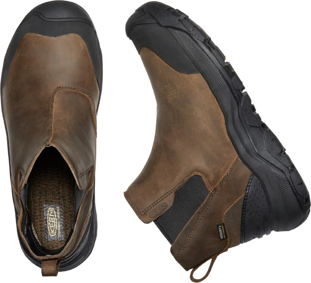 'Keen Outdoor' Men's Revel IV Chelsea Insulated WP Boot - Canteen / Black - Image 2