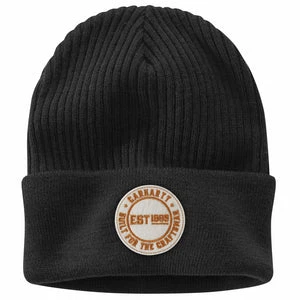 'Carhartt' Knit Cuffed Craftsman Patch Beanie - Black