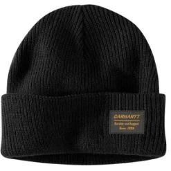 'Carhartt' Men's Knit Rugged Patch Beanie - Black