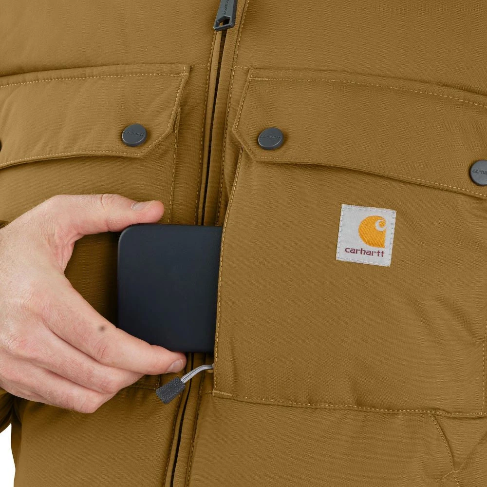 'Carhartt' Men's Montana Loose Fit Insulated Jacket-Level 4 Extreme Warmth Rating - Oak Brown - Image 4