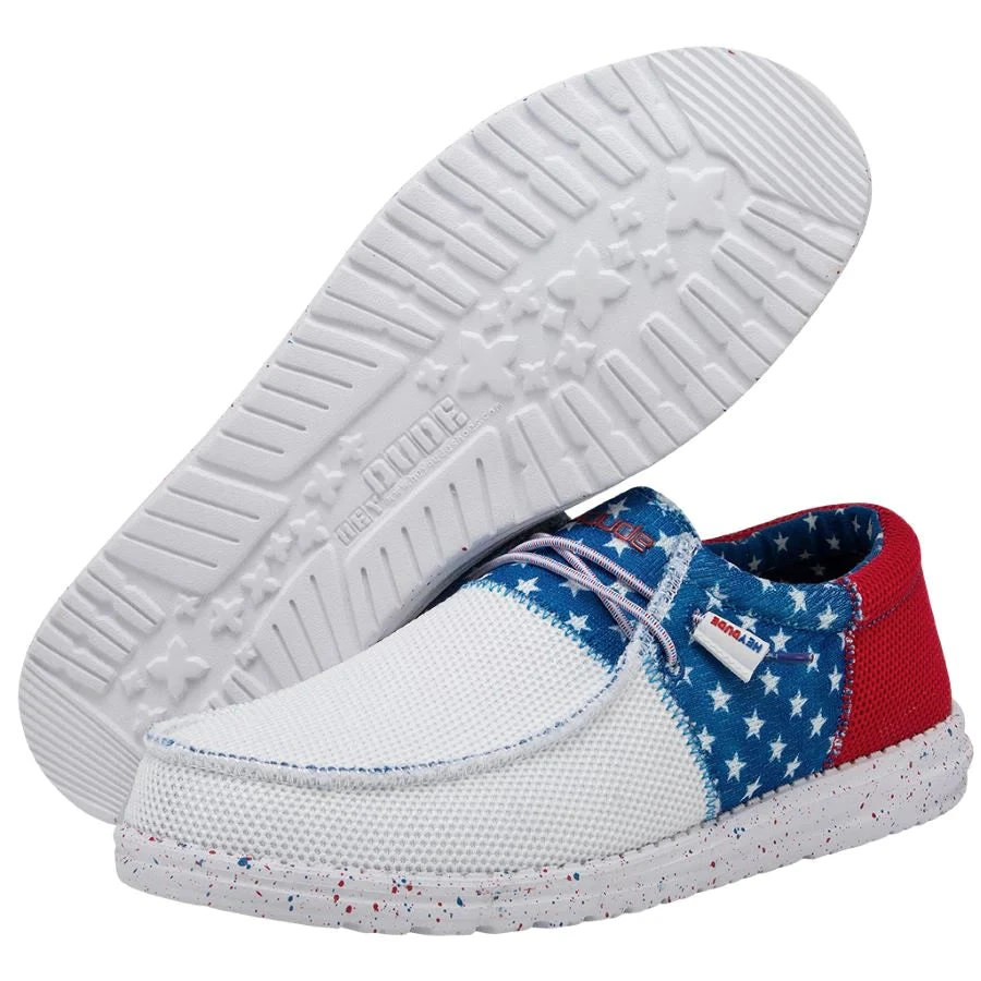 'Hey Dude' Men's Wally Sox - Tri American Pride - Image 3