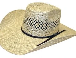 M&F Western Products, Inc 'Twister' Twisted Weave Western Hat - Ivory / Tan