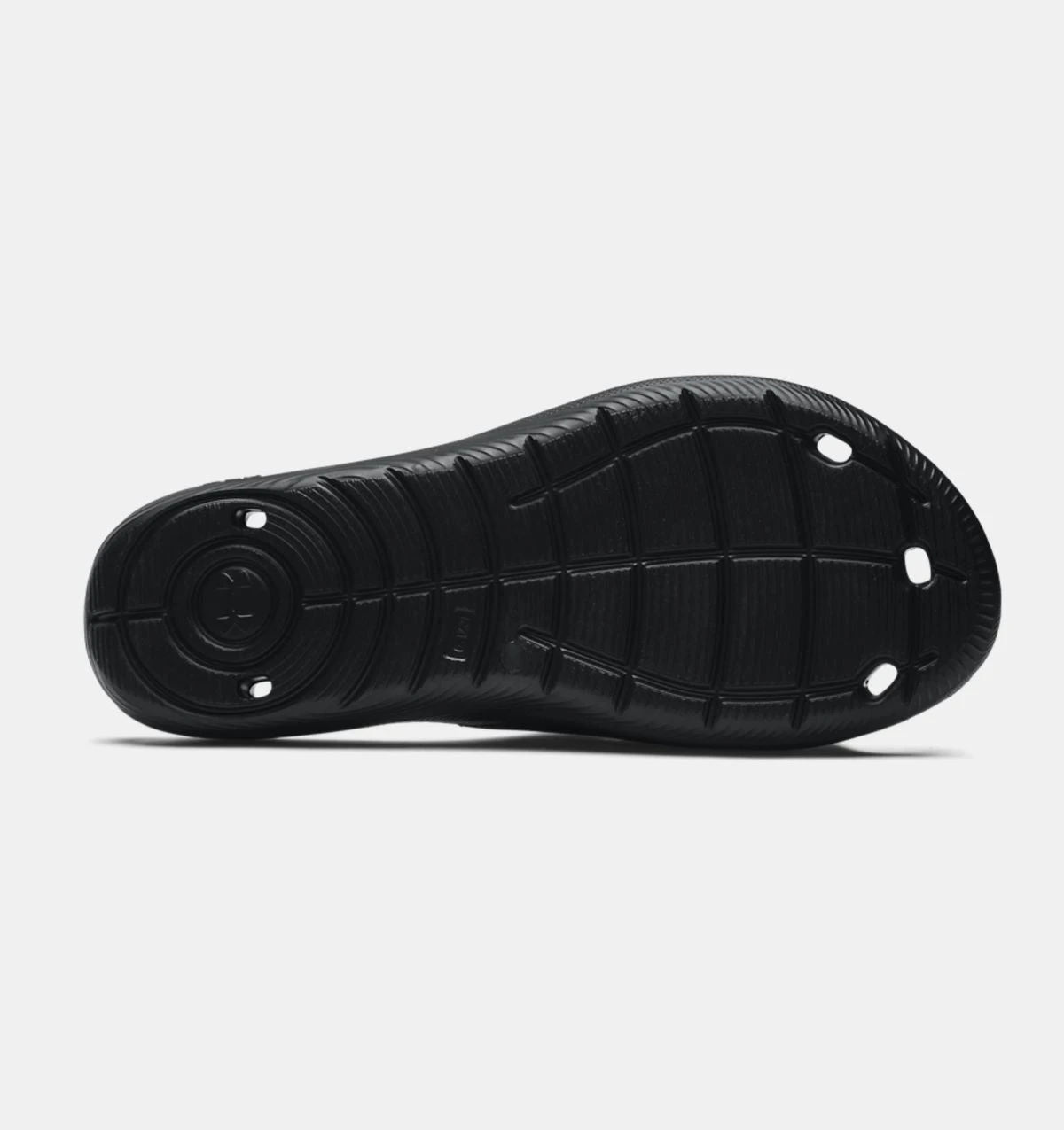 'Under Armour' Men's Locker IV Slide Sandal - Black / Black / White - Image 3