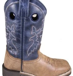 Smoky Mountain Boots 'Smoky Mountain' Youth Canyon Western Square Toe - Vintage Brown / Vintage Blue