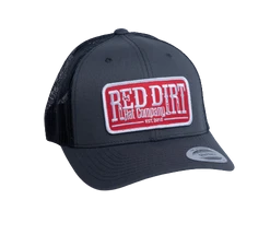 'Red Dirt Hat Company' Men's Tag Patch Cap - Charcoal / Black