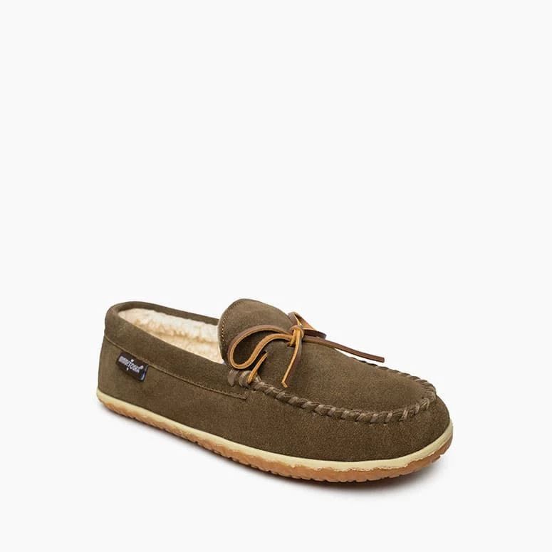 Minnetonka Moccasin Co 'Minnetonka' Men's Taft Slipper - Autumn Brown