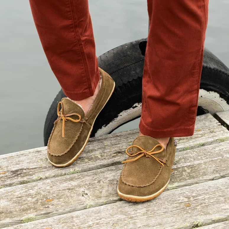Minnetonka Moccasin Co 'Minnetonka' Men's Taft Slipper - Autumn Brown - Image 6