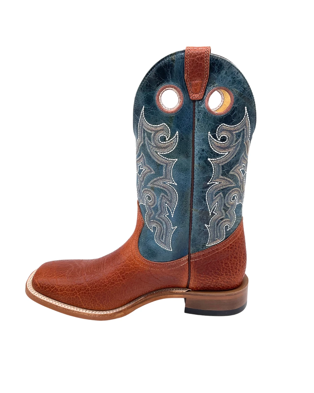 'Boulet' Men's 13" Western Square Toe - Utta Whisky / Puma Turqueza - Image 6