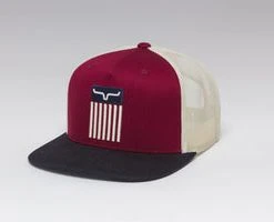 'Kimes Ranch' Men's Cody Trucker Cap - Burgundy