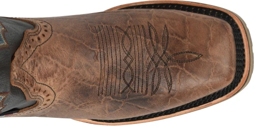 'Double H' Men's 12" Grissom SR Square Toe I.C.E. ™ Roper - Kenia Cognac / Summer Tan / Black - Image 2