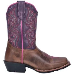 Dan Post Boot Co 'Dan Post' Youth Majesty Leather Boot - Brown / Purple