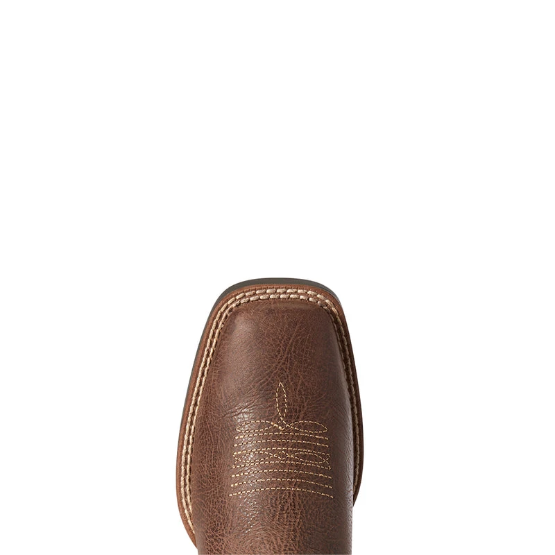 'Ariat' Youth 8" Sorting Pen Western Square Toe - Chocolate / Navy - Image 2