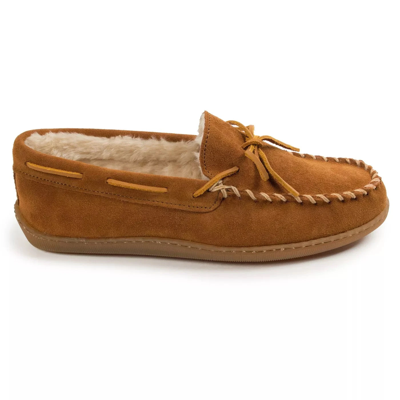 Minnetonka Moccasin Co 'Minnetonka' Men's Pile Lined Hardsole Moc Slipper - Tan - Image 5