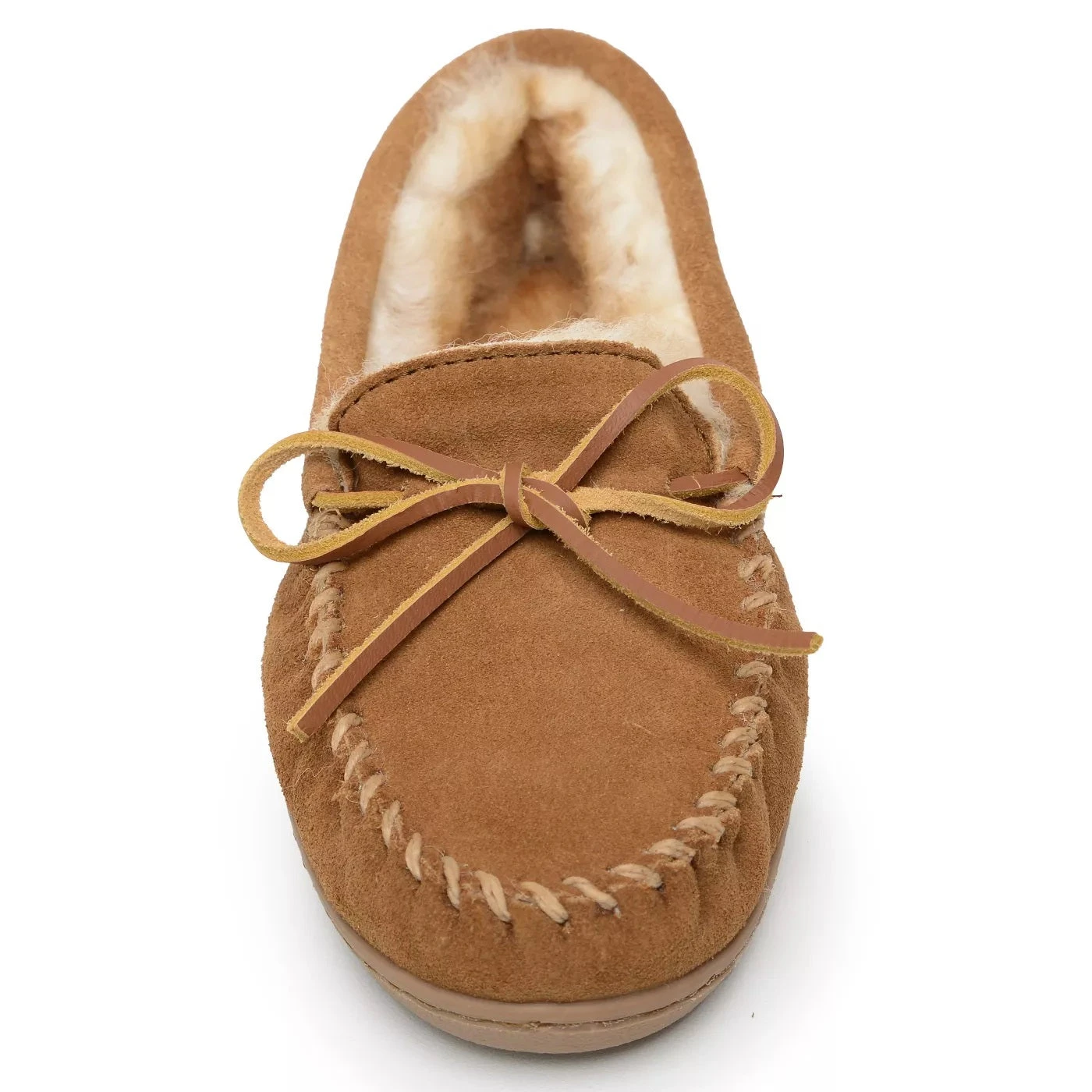 Minnetonka Moccasin Co 'Minnetonka' Men's Sheepskin Hardsole Moc Slipper - Tan - Image 2