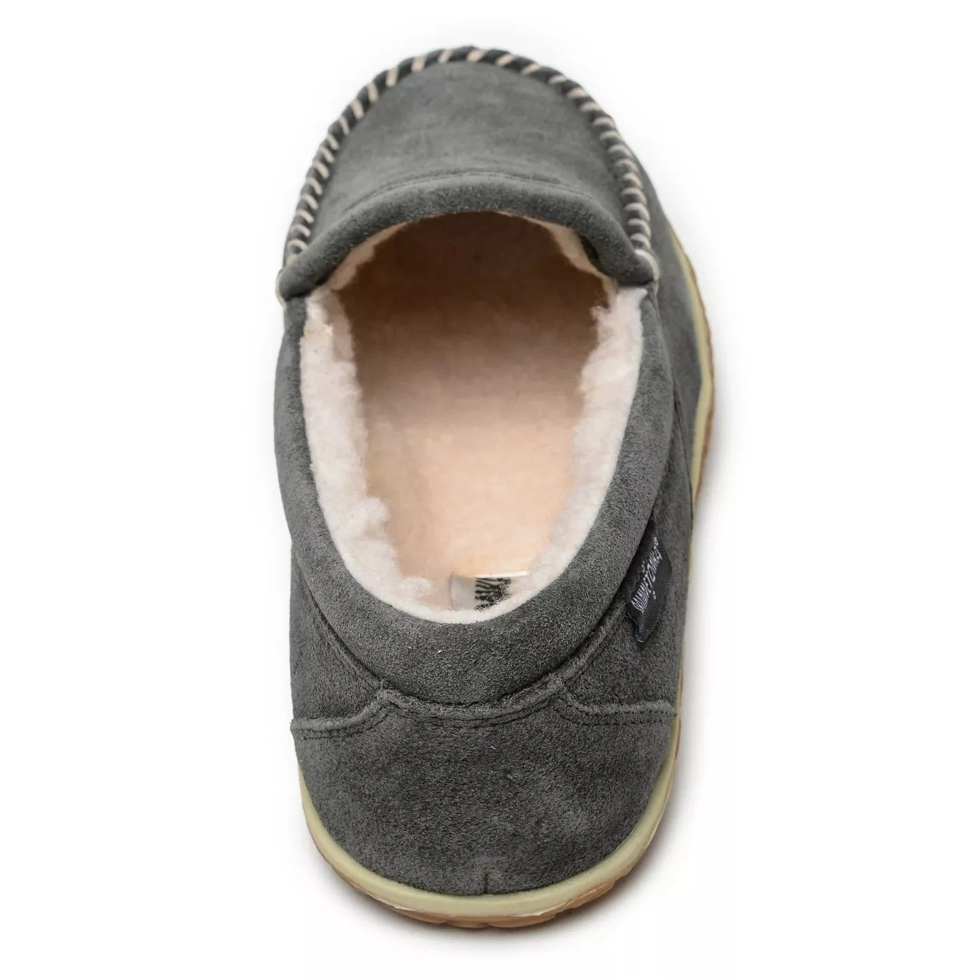 Minnetonka Moccasin Co 'Minnetonka' Men's Suede Tilden Moc Slipper - Grey - Image 5