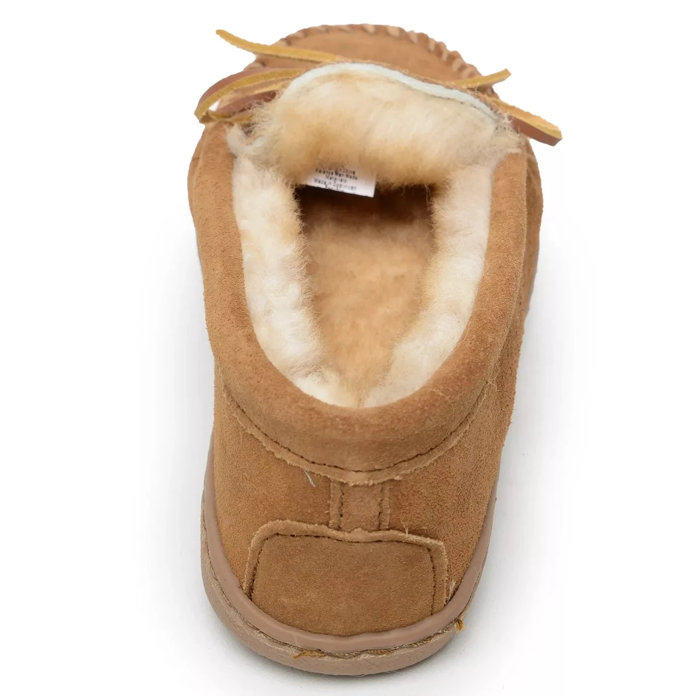Minnetonka Moccasin Co 'Minnetonka' Men's Sheepskin Hardsole Moc Slipper - Tan - Image 4