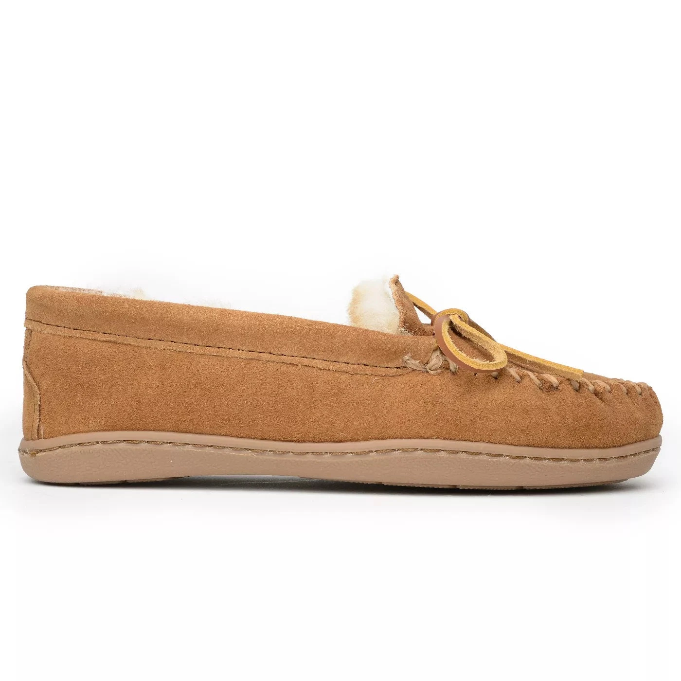 Minnetonka Moccasin Co 'Minnetonka' Men's Sheepskin Hardsole Moc Slipper - Tan - Image 5