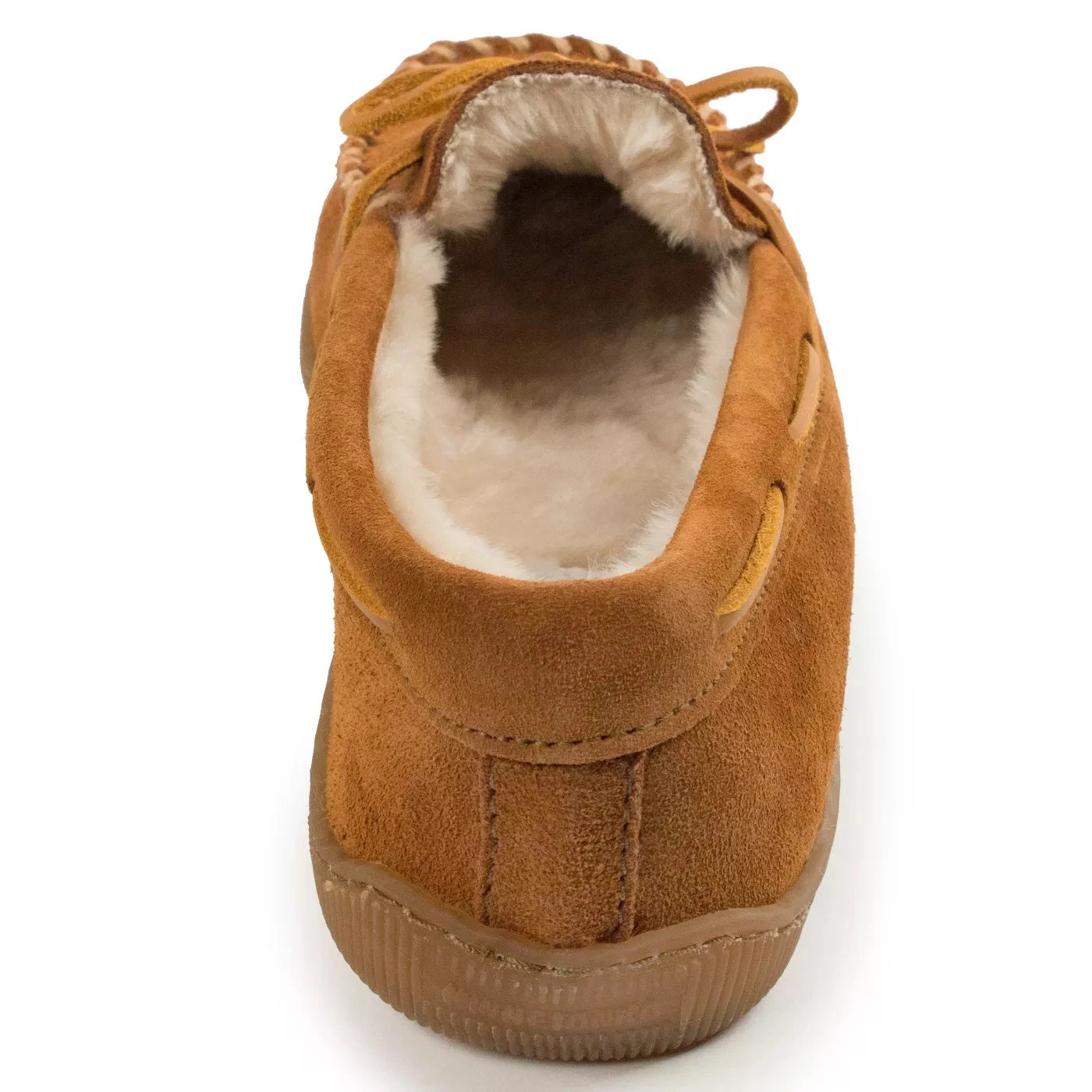 Minnetonka Moccasin Co 'Minnetonka' Men's Pile Lined Hardsole Moc Slipper - Tan - Image 4