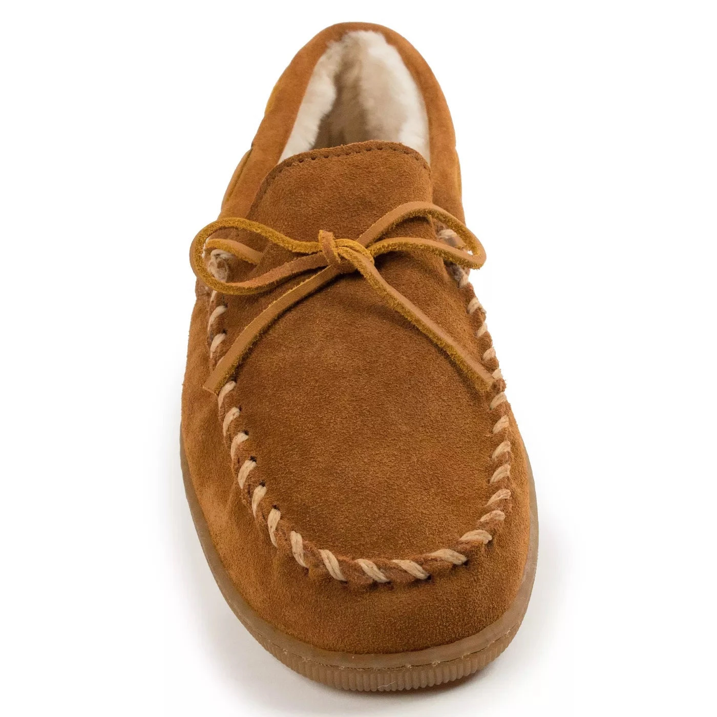 Minnetonka Moccasin Co 'Minnetonka' Men's Pile Lined Hardsole Moc Slipper - Tan - Image 2