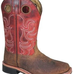Smoky Mountain Boots 'Smoky Mountain' Children's Jesse Western Square Toe - Brown / Burnt Apple