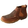 Twisted X Boots 'Twisted X' Men's 4" Chelsea Basket Weave Driving Moc - Oiled Saddle