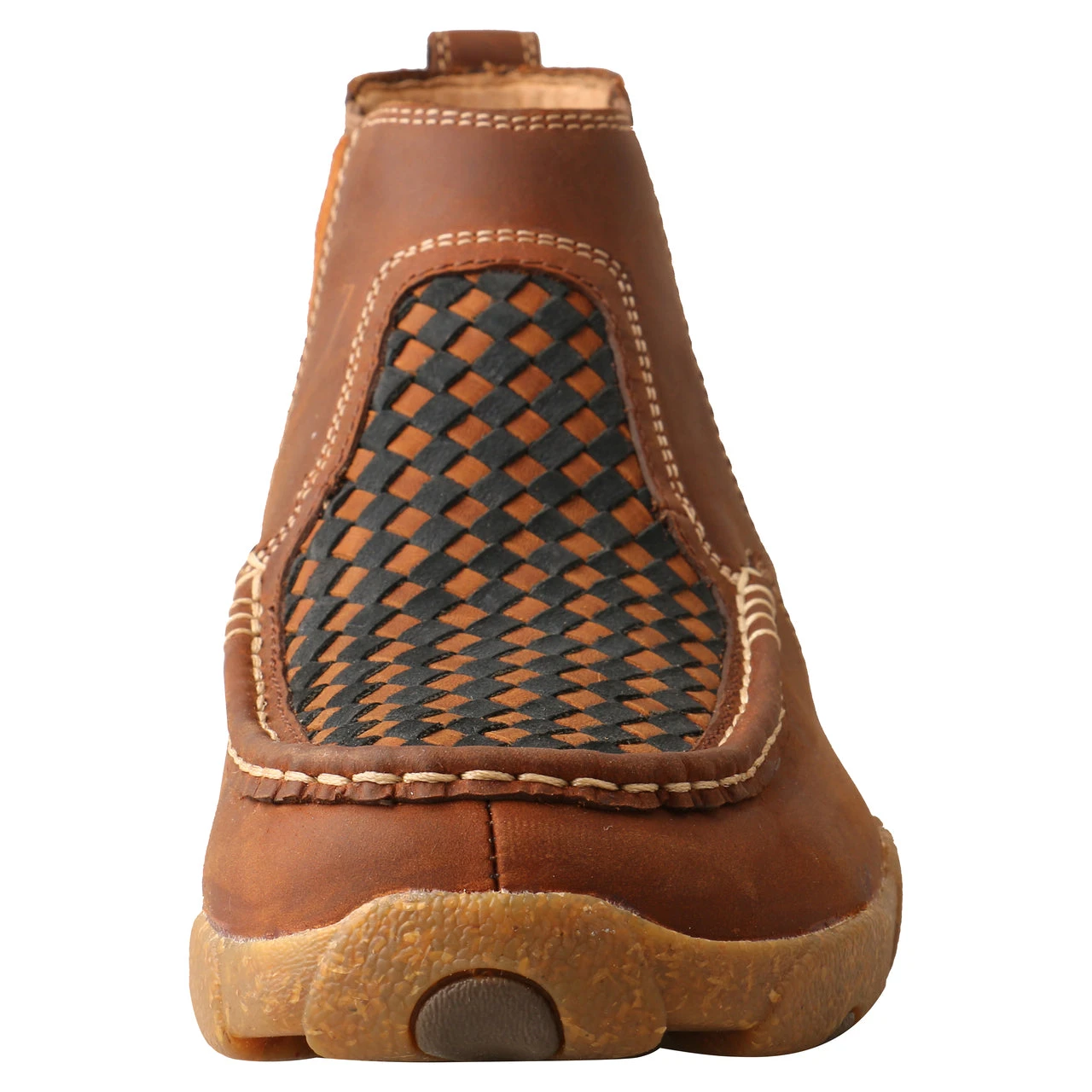 Twisted X Boots 'Twisted X' Men's 4" Chelsea Basket Weave Driving Moc - Oiled Saddle - Image 2