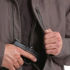'Cinch' Men's Concealed Carry Canvas Twill Jacket - Stone