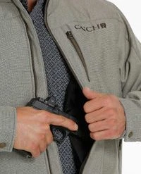 'Cinch' Men's Concealed Carry Bonded Logo Jacket - Stone