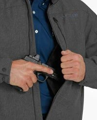 'Cinch' Men's Concealed Carry Bonded Logo Jacket - Charcoal