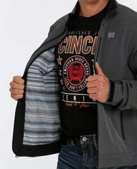 'Cinch' Men's Lined Bonded Jacket - Grey