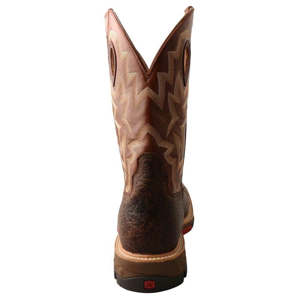 Twisted X Boots 'Twisted X' Men's 12" Cellstretch WP Western Square Toe - Smokey Chocolate / Spice - Image 3