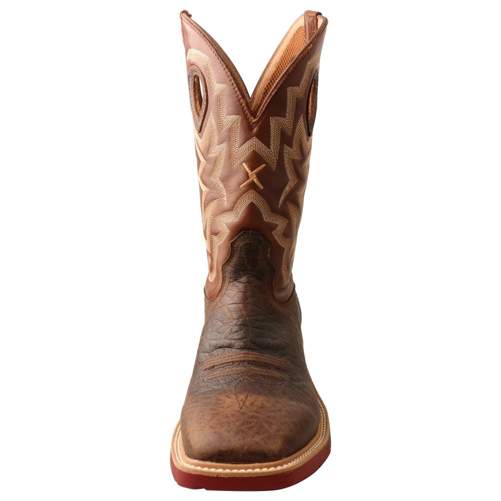 Twisted X Boots 'Twisted X' Men's 12" Cellstretch WP Western Square Toe - Smokey Chocolate / Spice - Image 2