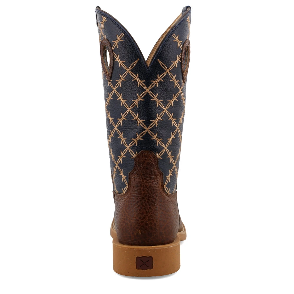 Twisted X Boots 'Twisted X' Men's 12" Tech X Western Square Toe - Rustic Brown/ Navy - Image 5