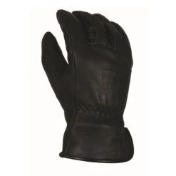 BEAR KNUCKLES LLC 'Bear Knuckles' Double Wedge™ Fleece-Lined Water Resistant Cowhide Driver Glove - Black
