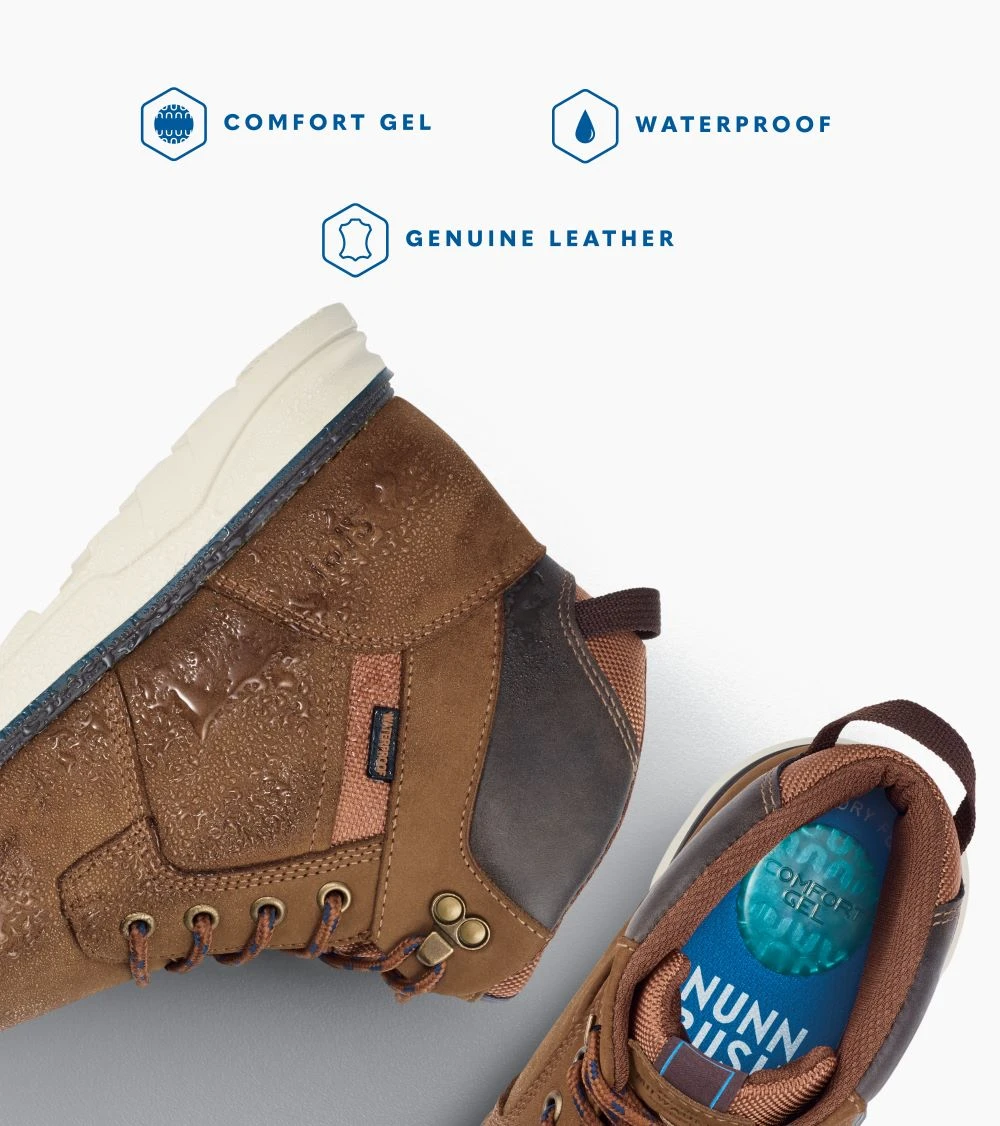 'Nunn Bush' Men's Luxor WP Plain Toe Boot - Tan Multi - Image 7