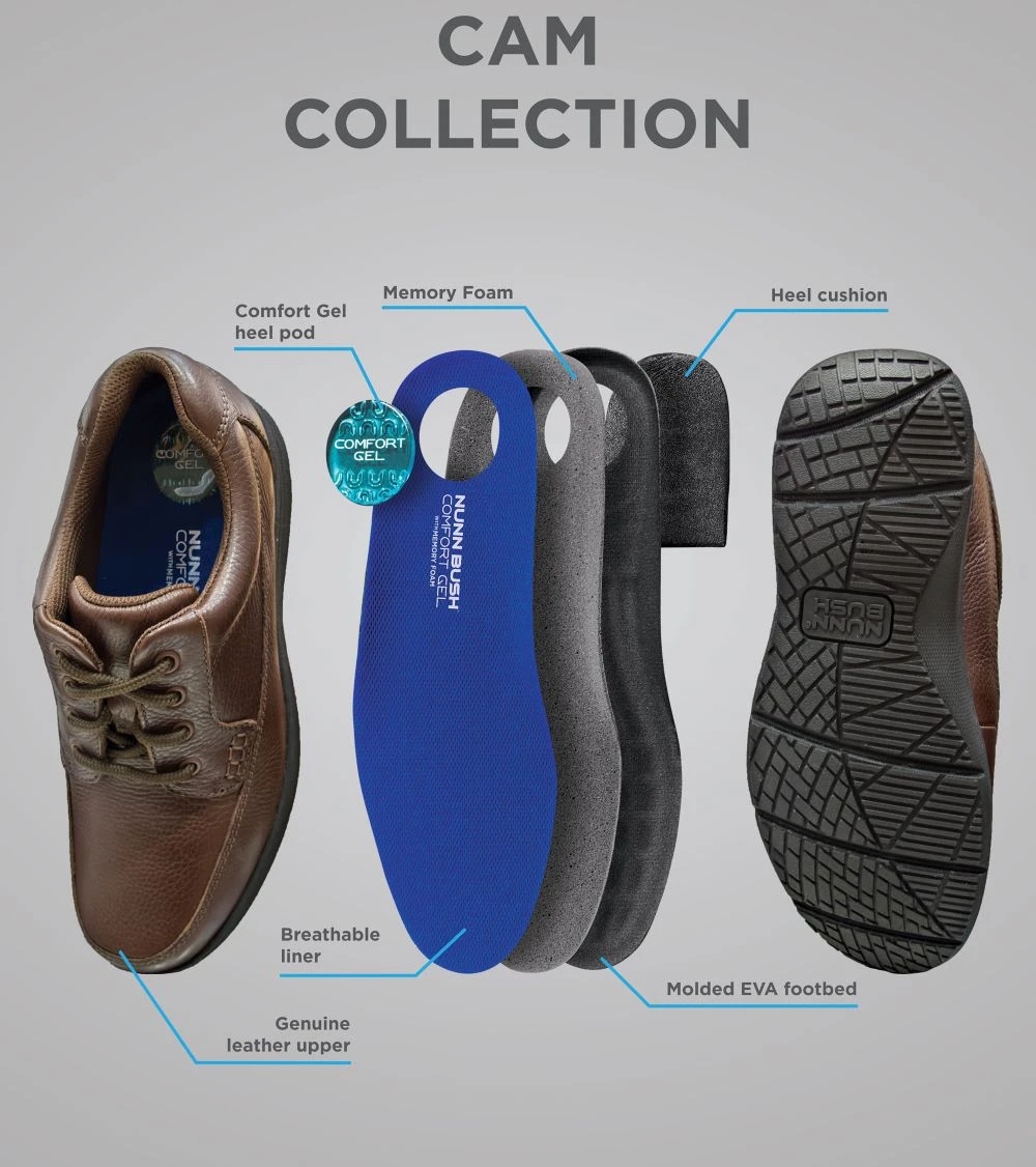 'Nunn Bush' Men's Cam Moc Toe Oxford - Brown Crazy Horse - Image 7