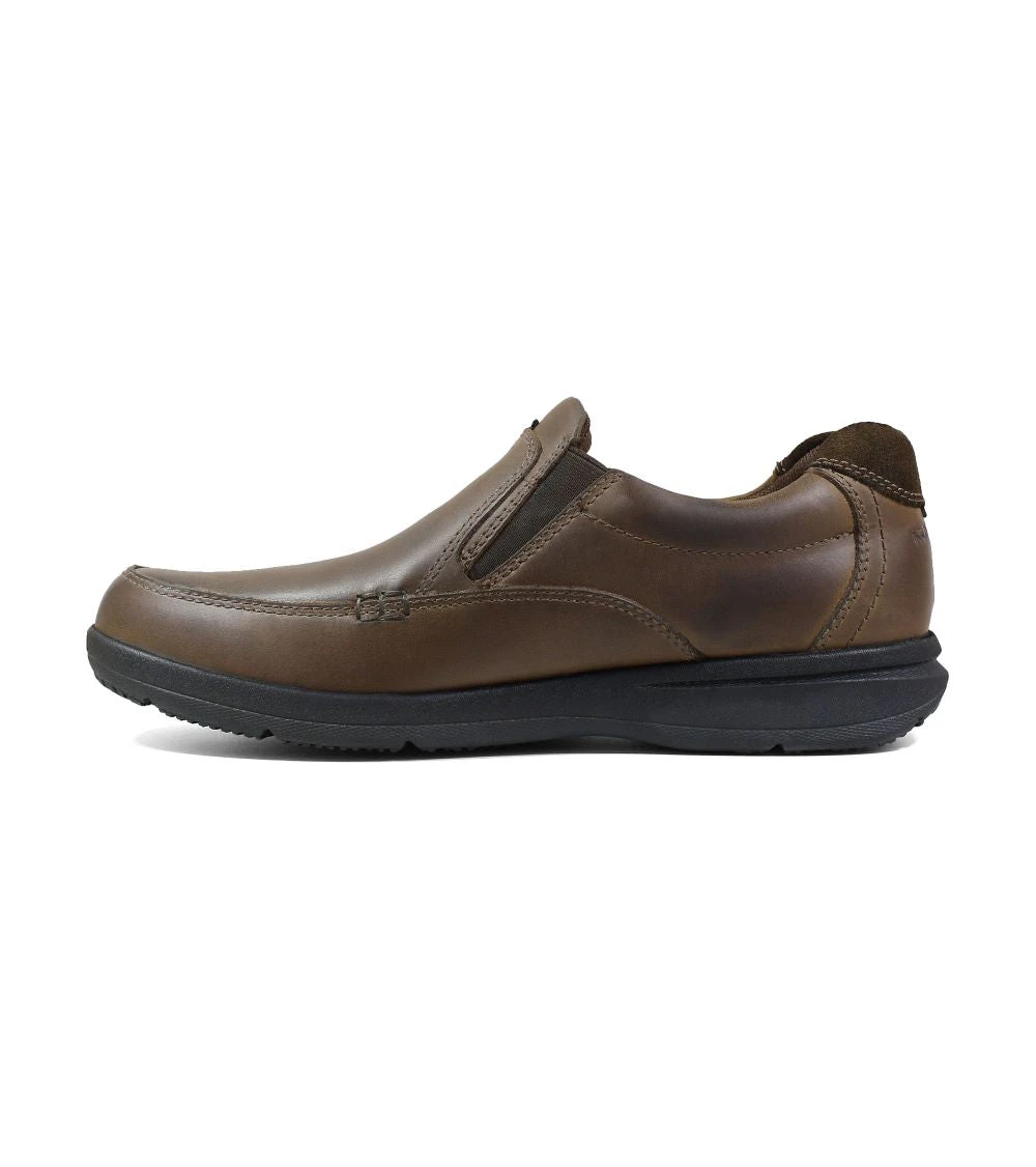 'Nunn Bush' Men's Cam Moc Toe Slip On - Brown Crazy Horse - Image 6