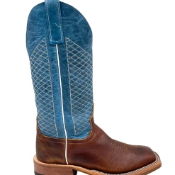 'Anderson Bean' Men's 13" Western Square Toe - Bison / Blue Lava
