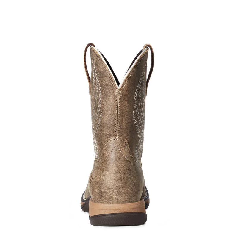 'Ariat' Youth 8" Anthem Western Square Toe - Brown Bomber - Image 4