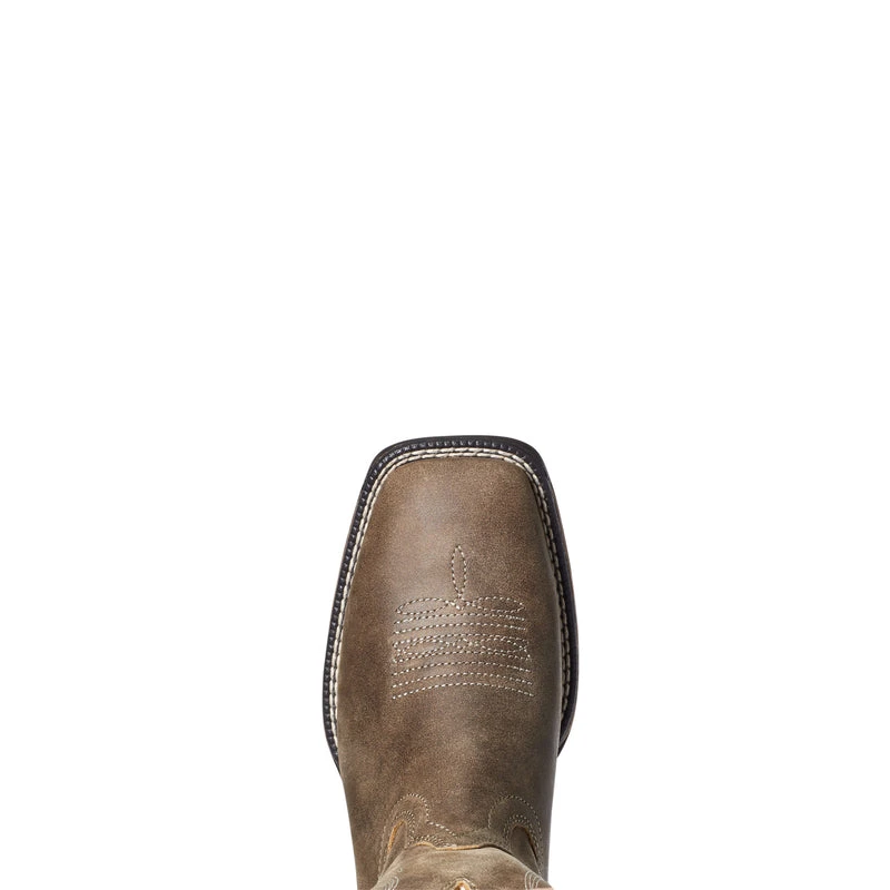 'Ariat' Youth 8" Anthem Western Square Toe - Brown Bomber - Image 2