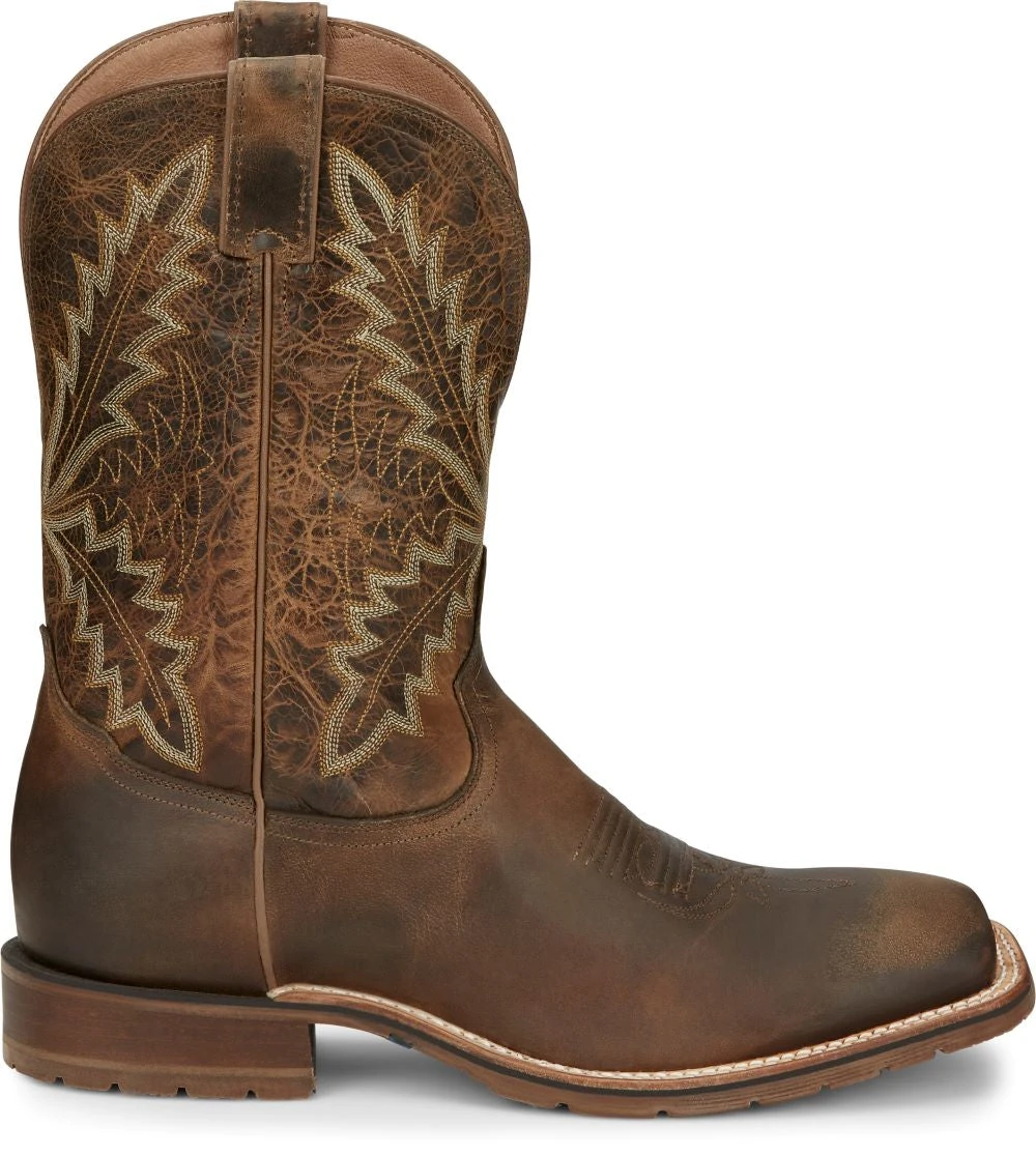 'Tony Lama' Men's 11" Bowie Western Square Toe - Oak