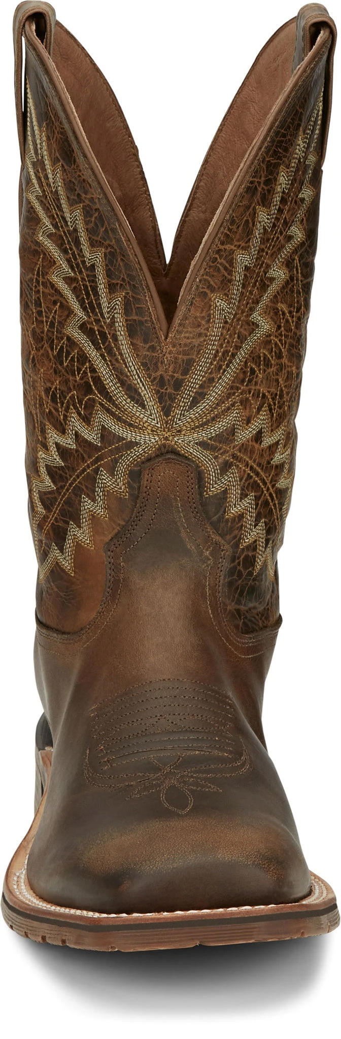 'Tony Lama' Men's 11" Bowie Western Square Toe - Oak - Image 4