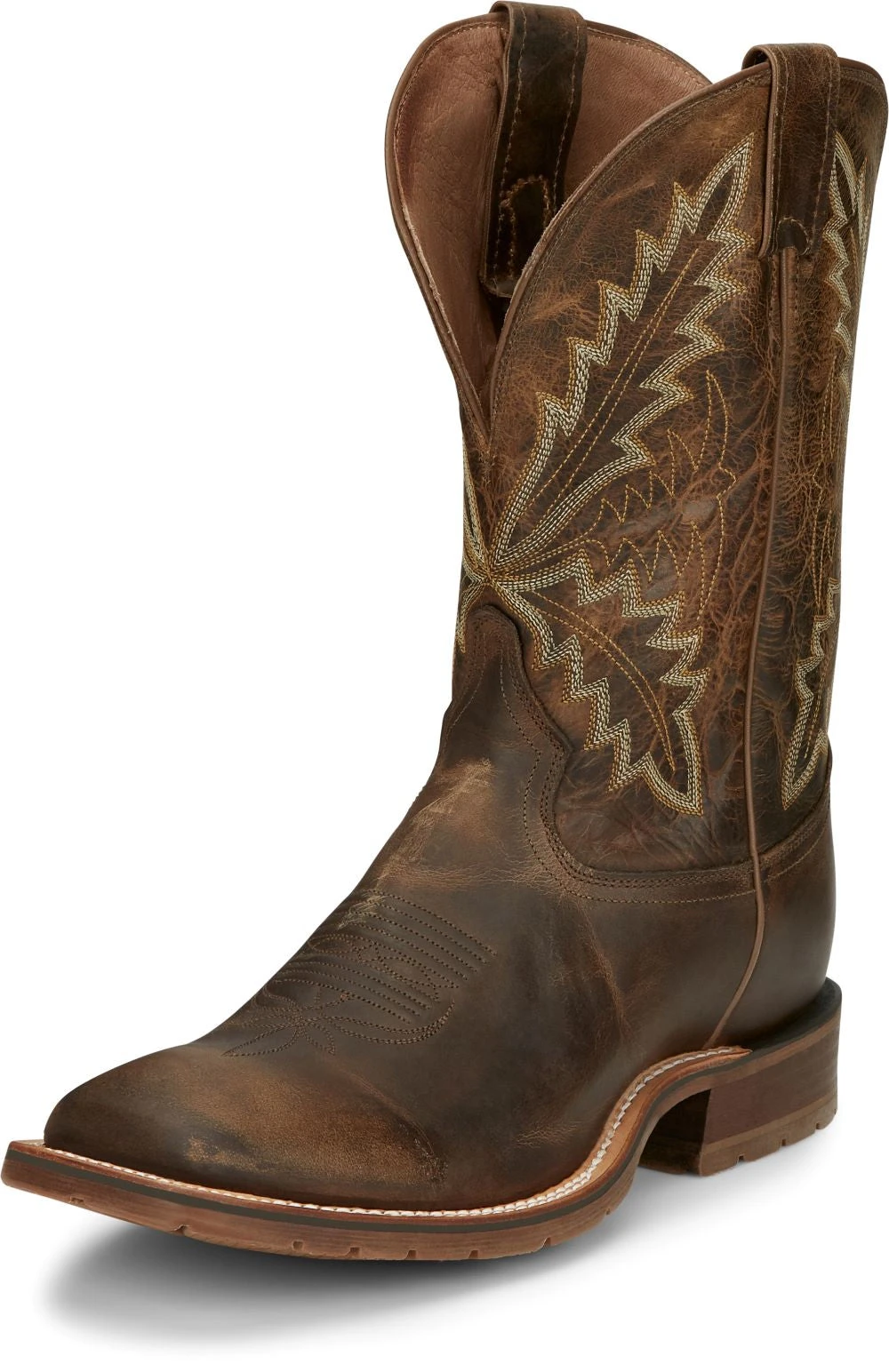 'Tony Lama' Men's 11" Bowie Western Square Toe - Oak - Image 8