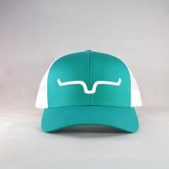 'Kimes Ranch' Men's Weekly Trucker Cap - Teal / White